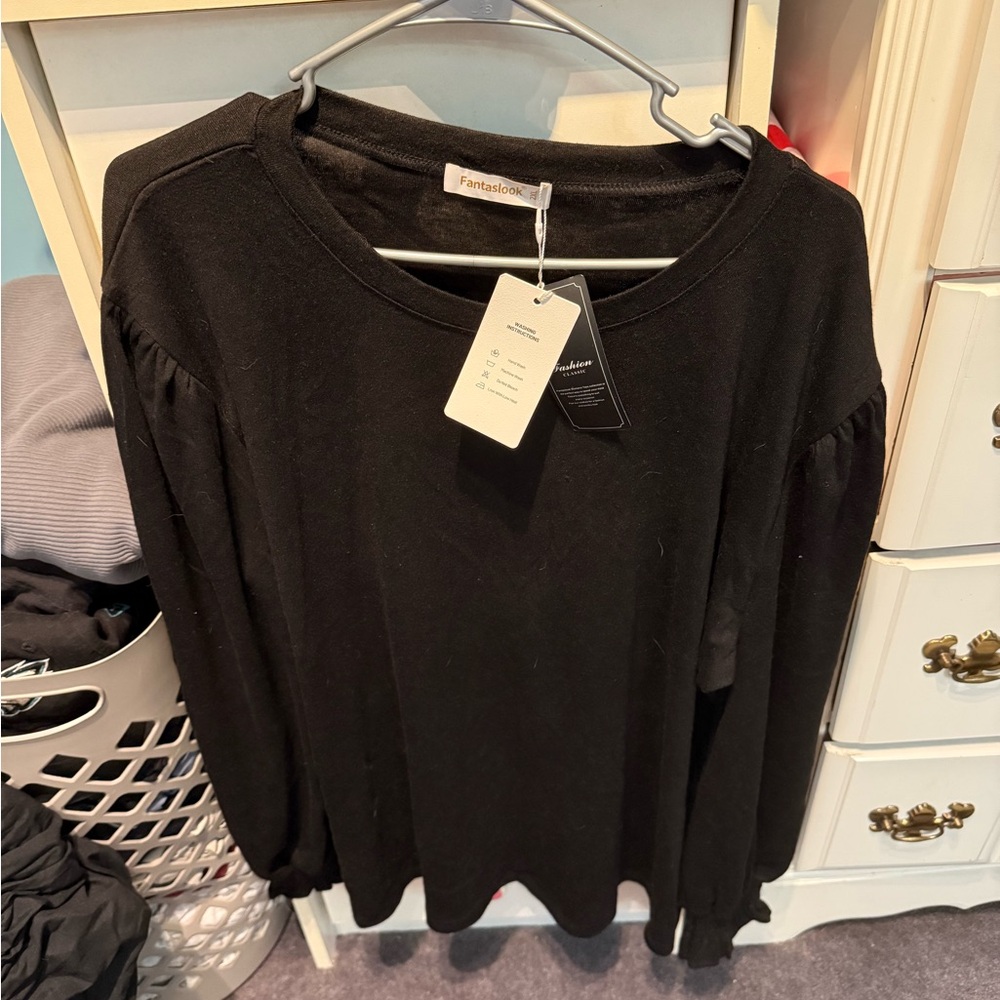 Pandashore Men's Black Long Sleeve Tee